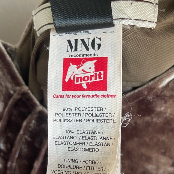 Vintage Mango velvet midi dress soft brown size S-M - Picture 8 of 11